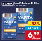 Longlife Batterien im Angebot bei Netto Marken-Discount in Pforzheim Longlife Batterien Angebote von VARTA bei Netto Marken-Discount Pforzheim für 6,99 €