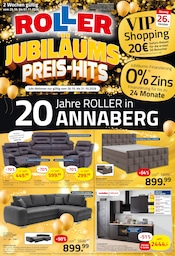 ROLLER Möbel & Einrichtung Prospekt der aktuellen Woche mit 16 Seiten, gültig von 25.10.2026 bis 07.11.2026, in Schneeberg und Umgebung Aktueller ROLLER Möbel & Einrichtung Prospekt in Schneeberg und Umgebung, "JUBILÄUMS PREIS-HITS" mit 16 Seiten, 25.10.2026 - 07.11.2026