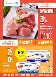 Catalogue Supermarchés de E.Leclerc à Rieucros Prospectus E.Leclerc à Rieucros, "TOUT CE QUI COMPTE POUR VOUS EXISTE À PRIX E.LECLERC", 36 pages, 18/11/2025 - 22/11/2025