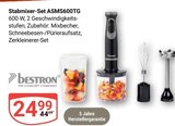 Stabmixer-Set ASMS600TG von Bestron für 24,99 € bei GLOBUS im Angebot Stabmixer-Set ASMS600TG von Bestron im aktuellen GLOBUS Prospekt