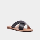 Mules brides larges croisées noir femme - La Halle Mules brides larges croisées noir femme à 13,99 € dans le catalogue La Halle