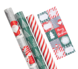 Kit 3 rouleaux de papier cadeau et 20 stickers dans le catalogue Gifi