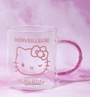 Mug anses pailletées Hello Kitty verre 30cl - Maxi Bazar à Saint-Germain-en-Laye Mug anses pailletées Hello Kitty verre 30cl en promo chez Maxi Bazar Saint-Germain-en-Laye à 4,99 €