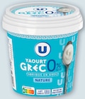 Promo Yaourt Grec Nature 0% MG à 3,67 € dans le catalogue U Express à Beauvoisin