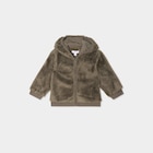 Gilet zippé effet polaire à capuche vert kaki bébé garçon - La Halle Gilet zippé effet polaire à capuche vert kaki bébé garçon à 5,49 € dans le catalogue La Halle
