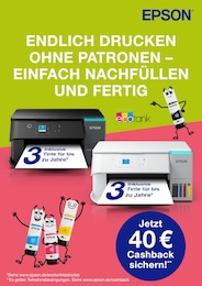 EPSON Prospekt für Essen mit 1 Seite EPSON Prospekt für Essen: "Endlich Drucken Ohne Patronen", 1 Seite, 15.05.2026 - 01.06.2026