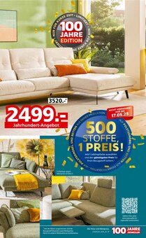 Sofa im aktuellen Segmüller Prospekt (Ludwigshafen (Rhein)) Sofa im Segmüller Prospekt "100 JAHRE SEGMÜLLER" mit 32 Seiten (Ludwigshafen (Rhein))
