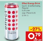 Aktuelle Energydrink Angebote bei Netto Marken-Discount in Marl Aktuelles Effect Energy Drink Angebot bei Netto Marken-Discount in Marl ab 0,79 €