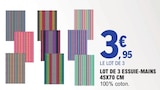 Lot de 3 essuie-mains 45x70 cm dans le catalogue E.Leclerc