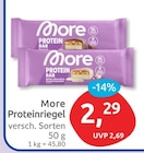 Proteinriegel im budni Prospekt Proteinriegel von More im aktuellen budni Prospekt für 2,29 €