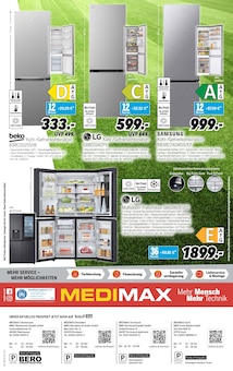 Kühlschrank im aktuellen MEDIMAX Prospekt (Duisburg) Kühlschrank im MEDIMAX Prospekt "TEAM DEALMAKER: STARK IM SPIEL, STARK IM PREIS" mit 8 Seiten (Duisburg)