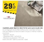 Promo CARRELAGE MATIC RECTIFIÉ 60 X 60 X 0,85 CM à 29,17 € dans le catalogue Tout Faire à Bréchaumont