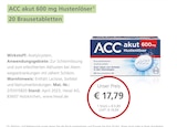ACC akut 600 mg Hustenlöser von Hexal für 17,79 € bei LINDA Partnerapotheke im Angebot ACC akut 600 mg Hustenlöser von Hexal im aktuellen LINDA Partnerapotheke Prospekt