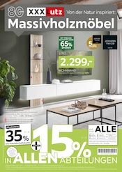 Aktueller XXXLutz Möbelhäuser Prospekt mit Wohnwand, "Massivholzmöbel", Seite 1