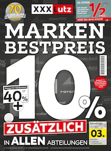 XXXLutz Möbelhäuser Prospekt MARKENBESTPREIS mit  Seiten in Hachenburg und Umgebung