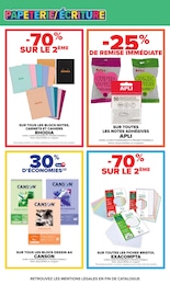 Prix et réduction Papier à dessin dans le prospectus Carrefour en cours Offre Papier à dessin dans le catalogue Carrefour du moment à la page 70