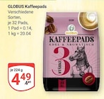Kaffeepads Angebote von GLOBUS bei GLOBUS Erfurt für 4,49 €