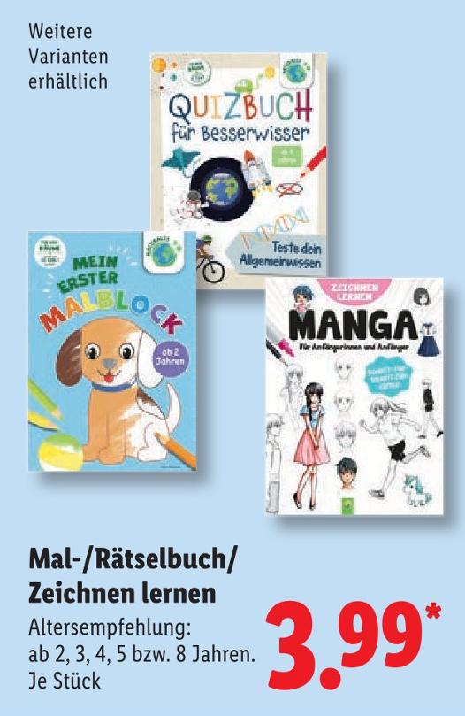 Mal-/Rätselbuch/Zeichnen lernen