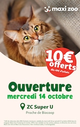 Prospectus Maxi Zoo à Luçon, "Ouverture", 4 pages, 14/10/2026 - 17/10/2026