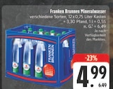Mineralwasser Angebote von Franken Brunnen bei E center Bamberg für 4,99 €