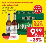 Feinherbes Pilsner oder Alkoholfrei im Angebot bei Netto Marken-Discount in Auerbach Feinherbes Pilsner oder Alkoholfrei Angebote von Ur-Krostitzer bei Netto Marken-Discount Auerbach für 9,99 €
