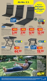 Lidl Gartenliege im Prospekt 