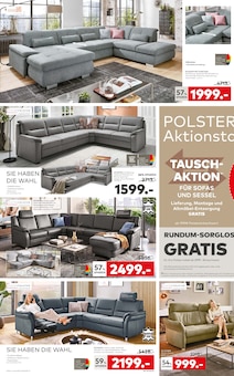 Aktueller porta Möbel Berlin Prospekt porta Möbel Prospekt Berlin "Polster Aktionstage" mit 4 Seiten
