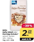 Hafer Müsli oder Porridge Schoko bei Netto mit dem Scottie im Prospekt "" für 2,29 €