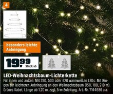 LED-Weihnachtsbaum-Lichterkette bei OBI in Fürth LED-Weihnachtsbaum-Lichterkette im Angebot bei OBI Fürth für 19,99 €