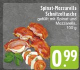 Aktuelle Mozzarella Angebote bei E center in Duisburg Aktuelles Spinat-Mozzarella Schnitzeltasche Angebot bei E center in Duisburg ab 0,99 €
