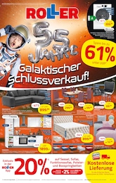 ROLLER Prospekt für Trossingen mit 24} Seiten ROLLER Prospekt für Trossingen: "55 JAHRE - Galaktischer Schlussverkauf!", 24 Seiten, 12.01.2025 - 25.01.2025