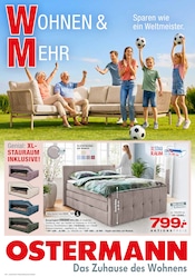 Ostermann Möbel & Einrichtung Prospekt der aktuellen Woche mit 12 Seiten, gültig von 20.06.2026 bis 17.07.2026, in Burscheid und Umgebung Aktueller Ostermann Möbel & Einrichtung Prospekt in Burscheid und Umgebung, "WOHNEN & MEHR" mit 12 Seiten, 20.06.2026 - 17.07.2026