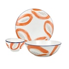 Service vaisselle 9 pièces papaye - CARREFOUR HOME en promo chez Carrefour Poissy à 16,99 €