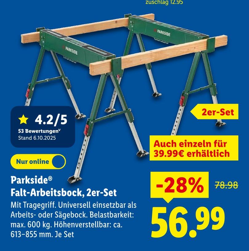 Falt-Arbeitsbock, einzeln