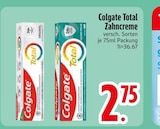 Total Zahncreme im EDEKA Prospekt Total Zahncreme von Colgate im aktuellen EDEKA Prospekt für 2,75 €