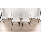 Lot 4 chaises tissu creme à B&M dans Roncq