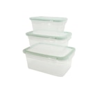 Set de 3 boîtes de conservation - CARREFOUR HOME en promo chez Carrefour Set de 3 boîtes de conservation - CARREFOUR HOME dans le catalogue Carrefour