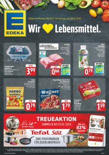 EDEKA Prospekt der Woche "Wir lieben Lebensmittel!" Seite 1, 01.12.2025 bis 06.12.2025 für Alfeld Aktueller EDEKA Prospekt "Wir lieben Lebensmittel!" Seite 1 von 8 Seiten für Alfeld
