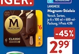 Magnum-Stieleis im ALDI SÜD Prospekt Magnum-Stieleis von Langnese im aktuellen ALDI SÜD Prospekt für 2,99 €