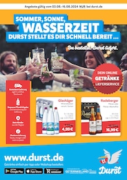 Durst.de Prospekt für Kühlungsborn: "SOMMER, SONNE, DURST STELLT ES DIR SCHNELL BEREIT WASSERZEIT ...", 2 Seiten, 03.08.2024 - 16.08.2024