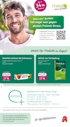 mea - meine apotheke Prospekt für Nürnberg: "Unsere August-Angebote", 4 Seiten, 01.08.2026 - 31.08.2026