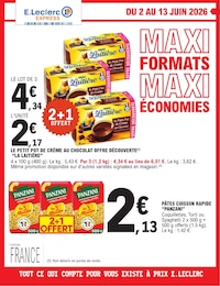 Catalogue E.Leclerc à Sézanne, avec 12 pages Prospectus E.Leclerc à Sézanne, "MAXI FORMATS MAXI ÉCONOMIES", 12 pages, 02/06/2026 - 13/06/2026
