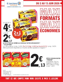 Catalogue E.Leclerc de la semaine "MAXI FORMATS MAXI ÉCONOMIES" avec 1 pages, valide du 02/06/2026 au 13/06/2026 pour Aulnoye-Aymeries et alentours Prospectus E.Leclerc de la semaine "MAXI FORMATS MAXI ÉCONOMIES" avec 1 pages, valide du 02/06/2026 au 13/06/2026 pour Aulnoye-Aymeries et alentours