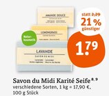 Karité Seife Angebote von Savon du Midi bei tegut München für 1,79 €