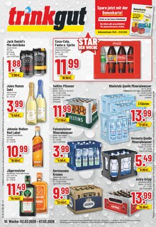 Coca Cola im Trinkgut Prospekt "Aktuelle Angebote" mit 10 Seiten (Gelsenkirchen)
