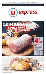 Prospectus U Express à Soumans, "LE MARCHÉ À PRIX BAS !", 6 pages, 11/02/2025 - 16/02/2025