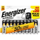 Lot de 20 piles alcalines Power AA/LR6 - ENERGIZER - Carrefour Market à Bourges Lot de 20 piles alcalines Power AA/LR6 - ENERGIZER en promo chez Carrefour Market Bourges à 7,99 €