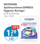 Spülmaschinen EXPRESS Hygiene-Reiniger im V-Markt Prospekt Spülmaschinen EXPRESS Hygiene-Reiniger von HEITMANN im aktuellen V-Markt Prospekt für 1,29 €
