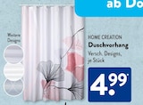 Duschvorhang im Angebot bei ALDI SÜD in Kerpen Duschvorhang Angebote von HOME CREATION bei ALDI SÜD Kerpen für 4,99 €