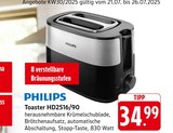 Toaster HD2516/90 von PHILIPS für 34,99 € bei E center im Angebot Toaster HD2516/90 von PHILIPS im aktuellen E center Prospekt